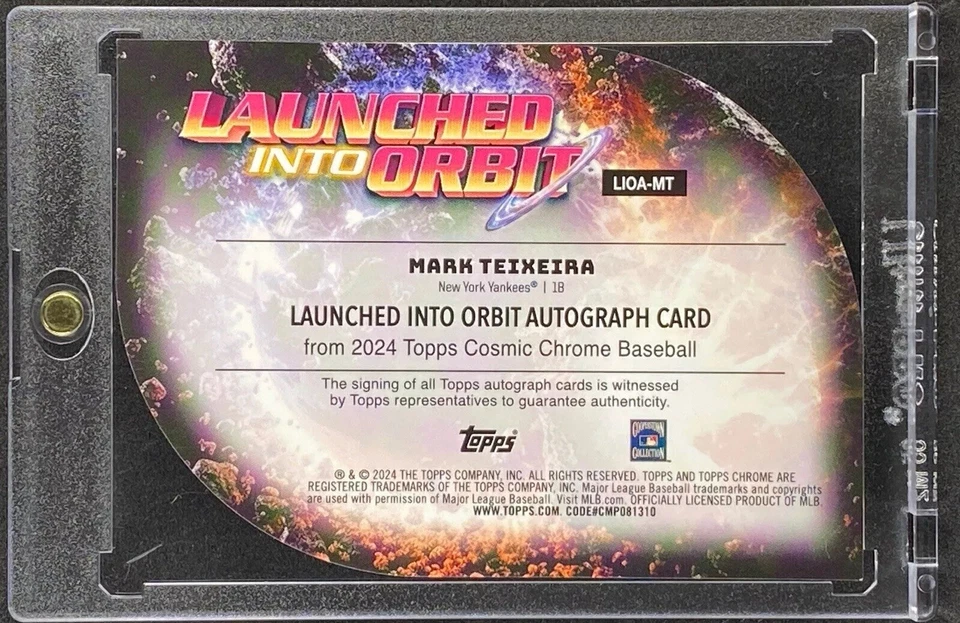 Mark Teixeira Rare Autograph Refractor – Topps Gold Glove Die-Cut Yankees Foto 2 de 4
