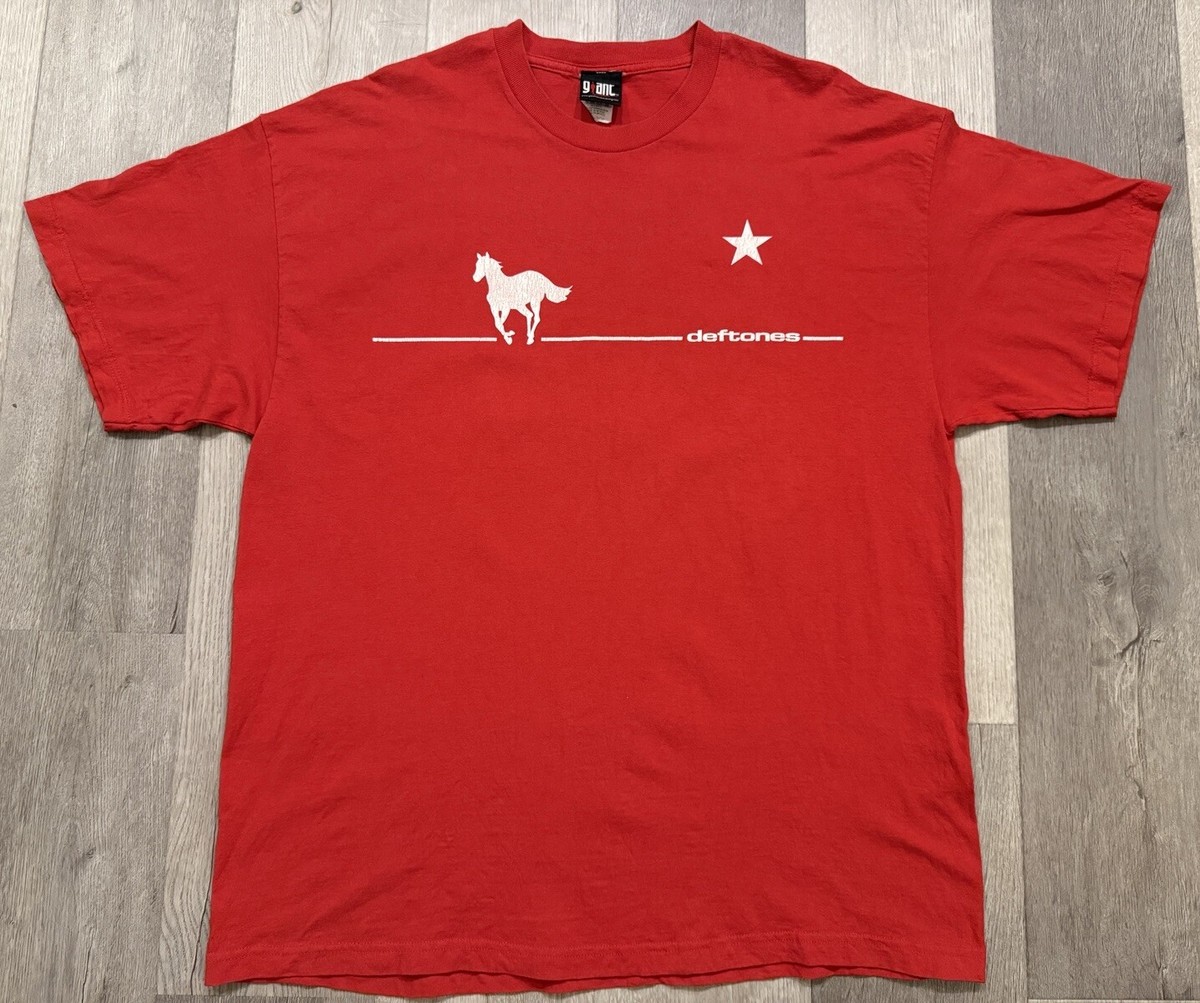 Vintage Deftones White Pony Red T-Shirt (Giant Tag) - XXL 2XL | eBay
