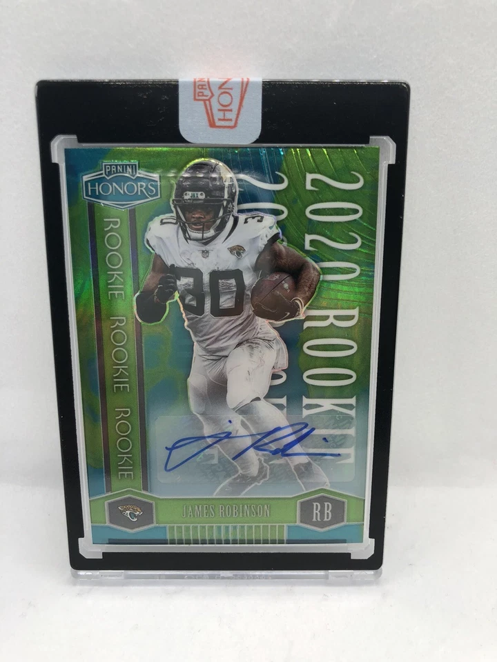 James Robinson 2020 Panini Honors Rookie Green Auto Jaguars #/10 SEALED - Image 3 of 4