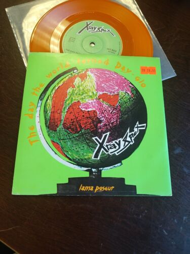 X Ray Spex The Day The World Turned Day-glo Ltd Orange 7" Punk - Picture 2 of 5