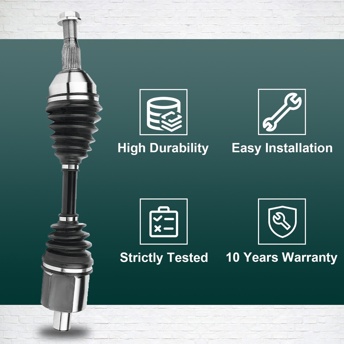 Front Left CV Axle Shaft Assembly – Fits Chevy Impala, Buick Century & More (AUTOCLUB)