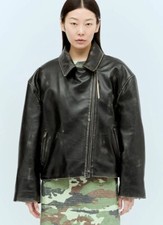 Acne Studios Leather Biker Jacket Eu 36 Uk 10