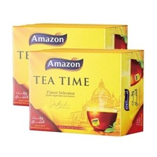 Amazon Tea Time Black Tea Bags 100 Ct | Premium Ceylon Blend | Rich Flavor 0.07 per strip