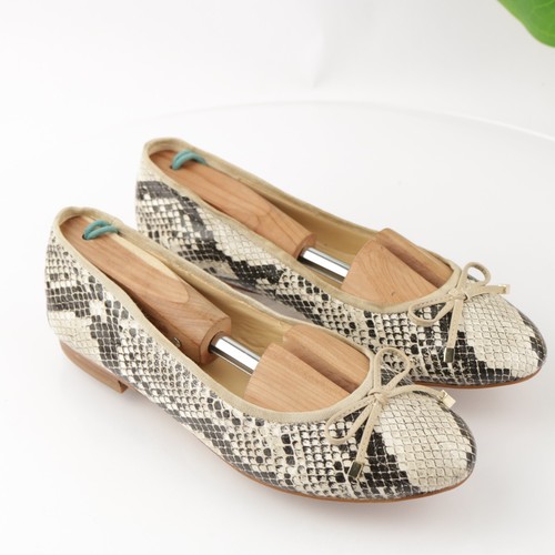 Marc Fisher Women's Jodilee3 Ballet Flats Size 7.5 Python White Gray Black Vegan - Picture 2 of 15