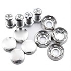 <!--F#f_0-->Silvery Chrome Anti-theft Screws Alloy Number Plate Fixing Nut Frame Screws<!--F/-->