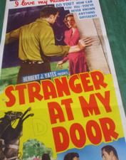 Macdonald Carey  in "Stranger at My Door" movie poster INSERT 14"x36 Great Shape