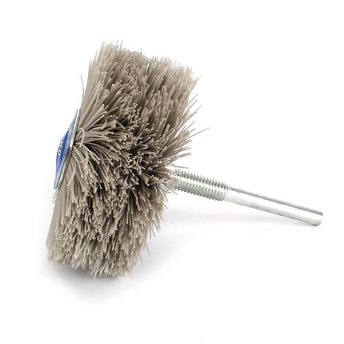 3" Nylon Wheel Polishing Wire Brush Abrasive Tool for Wood 6mm Shank 80~600 Grit - Picture 4 of 8