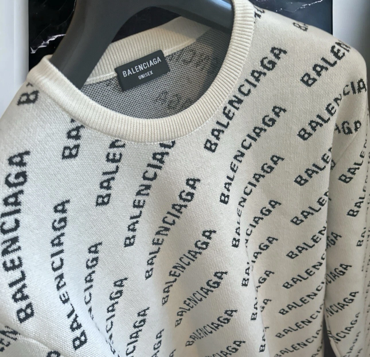 BALENCIAGA MAGLIONE UNISEX DI LUSSO XL 2XL CONDIZIONI 1A.