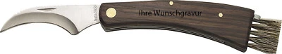 BALADÉO baladeo Pilzmesser, Naturhaarbürste, Holzgriff, mit persönlicher Namengravur