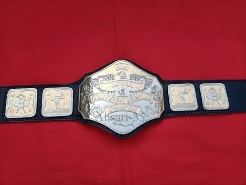 Cintura NWA National Heavyweight Wrestling Champion 4 mm zinco 24k nichelata - Foto 1 di 9