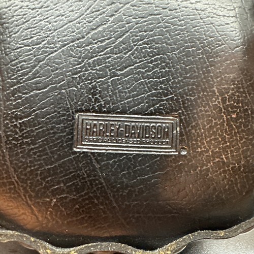 Harley Davidson Leather Studded Purse Heavy Duty Saddlebag Style - Picture 8 of 10