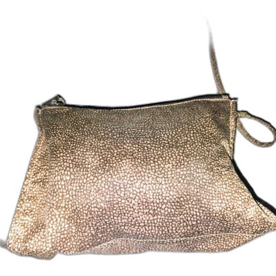 Vintage Elegant Borbonese Tan Crossbody Bag With Three Pouches