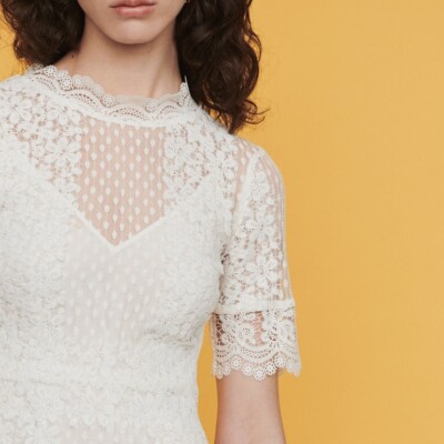 maje SHORT SWISS DOT DRESS WITH DAISY LACE, size 3 | eBay maje SHORT SWISS DOT DRESS WITH DAISY LACE, size 3 | eBay