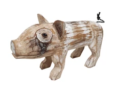 PIG Ranch Stables Folk Art Vintage Farm Barn Décor Traditional Authentic Wooden