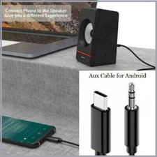 Type-C USB-C to 3.5mm Male Audio Jack AUX Cable Adapter for Car Stereo Samsung