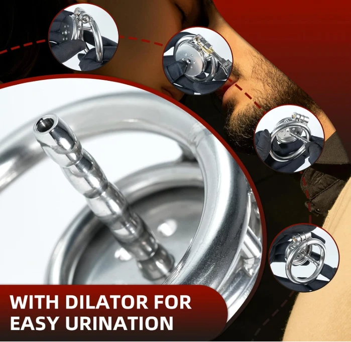 Verrouillable Dispositif De Chasteté Chastity Homme Cage Device Soumission BDSM - Photo 2/4