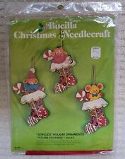Vintage Bucilla Felt Christmas Ornaments Kit 2338 - Toyland Stockings