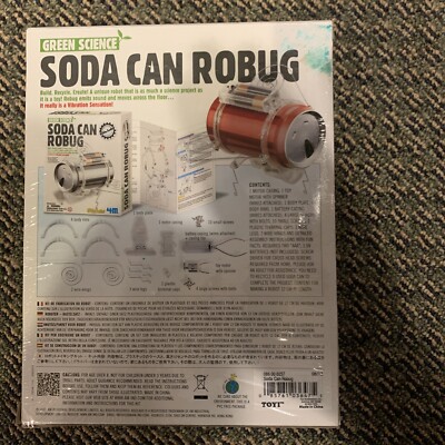 Green Science Soda Can Robug Vibration Sensation Create a Robot Build Recycle