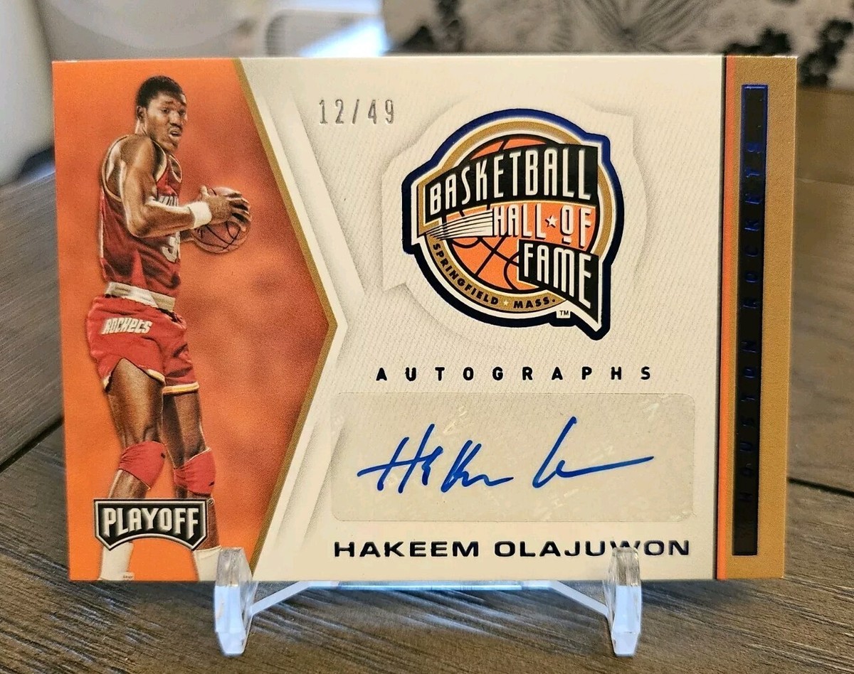 2019-20 Playoff Basketball 'Hall Of Fame' Hakeem Olajuwon Auto /49