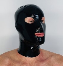 Hood Mask Cosplay Rear Zipper 0.4 mil 100 Latex Rubber