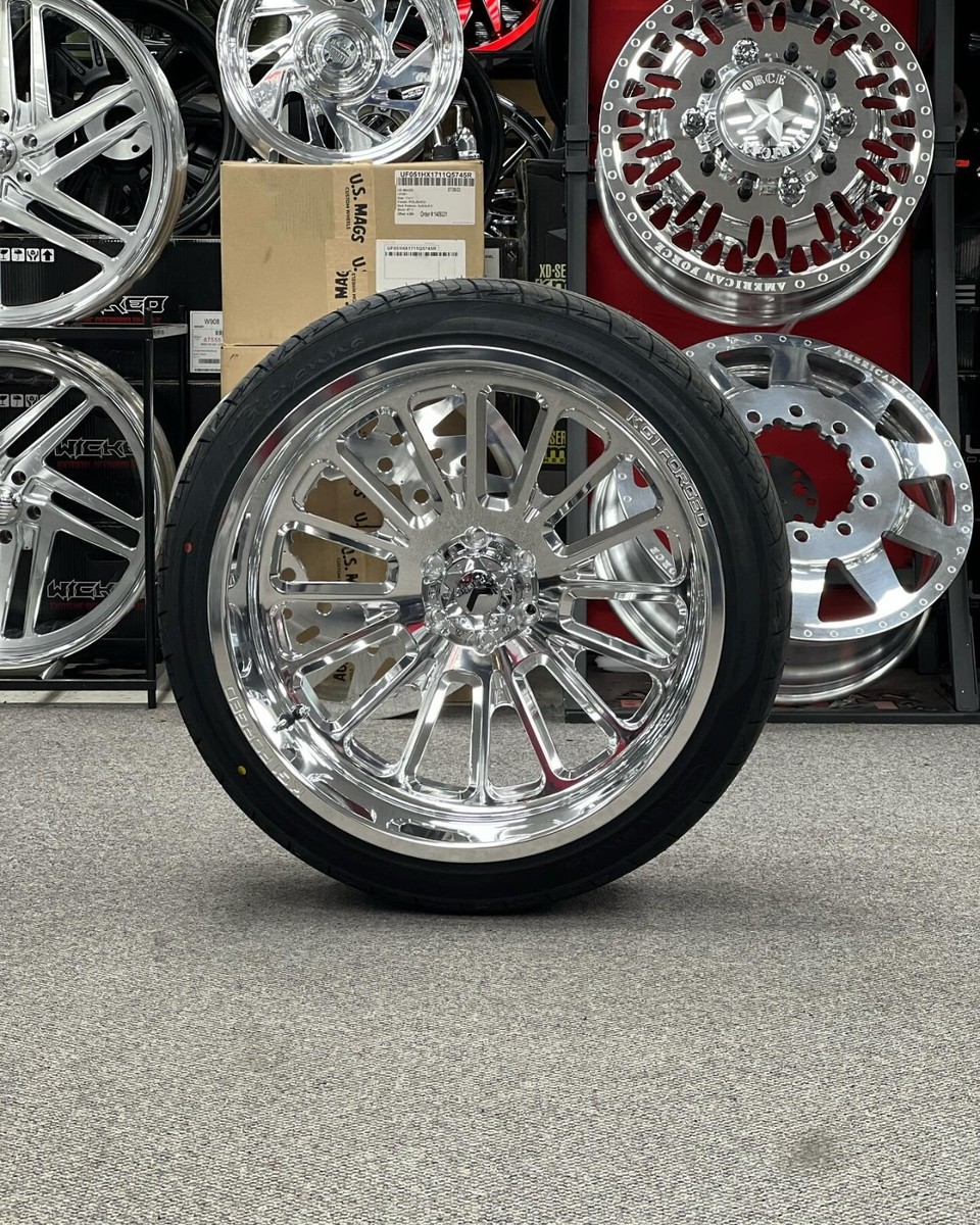 4 NEW 24X14 KG1 FORGED KC010 POLISH 6X139 3053524 GIOVANNA