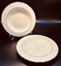 Lenox Pearl Innocence Two 9 1/8" Pasta Bowls 1st Qual Exc Cond Free Shipping
