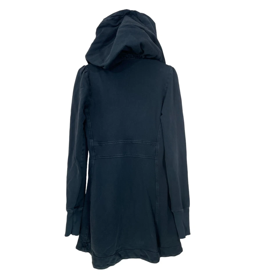 Chaqueta con Capucha Prairie Underground Talla S Capa Larga Cremallera Completa Negra Orgánica EE. UU. Foto 3 de 4