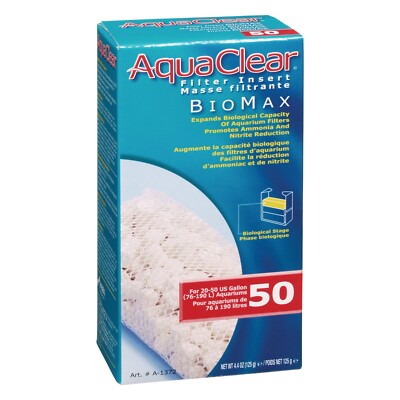 AQUACLEAR FILTER INSERT BIOMAX - 50 HAGEN  # A-1372 -  BIO MEDIA for AQUARIUMS 
