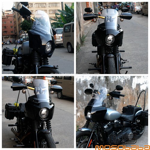 For Harley Dyna Wide Glide FXDWG FXDWGI Motorcycle Headlight Fairing Mount Kit - Foto 2 di 8