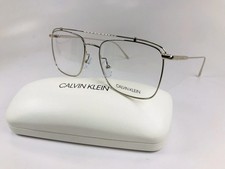 New Calvin Klein CK5461 046 Silver Eyeglasses 55mm with Case