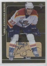 2000-01 ITG Be A Player Signature Series Auto Gold Todd Simpson #183 Auto 1o3