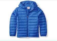 Amazon Essentials Boys' Lightweight Water-Resistant Packable Hooded Puffer XS