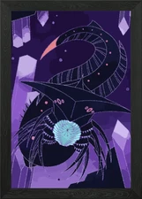 Abstract Scorpion Subnautica Framed Wall Art Poster Canvas Print Picture