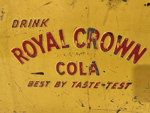 Vtg ROYAL CROWN RC COLA USA Soda Pop Metal Cooler Chest Embossed Letters - Picture 7 of 16