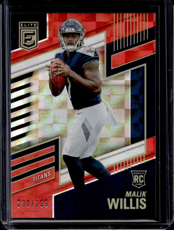 2022 Donruss Elite Malik Willis RC Red Rookie #230/399 Titans