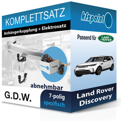 Für Land Rover Discovery 16-21 G.D.W. Anhängerkupplung abnehmbar + 7polig E-Satz