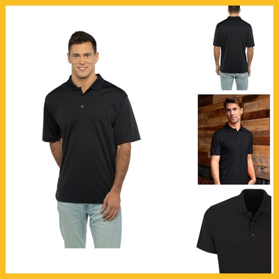 #ad Vantage Apparel NCAA Mens Vantage Apparel Black 2600 Polo $37.85