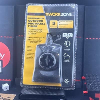 Workzone Light Sensitive Outdoor Photocell Timer New Never opened!