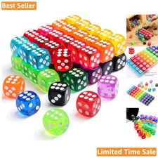 50 Piece 14mm Multi-Colored Dice Set   Perfect for Games and Math Learning