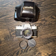 Minolta SRT 101 35mm SLR Film Camera w/ MC Rokkor-PF 58mm f/1.4 Lens  Case