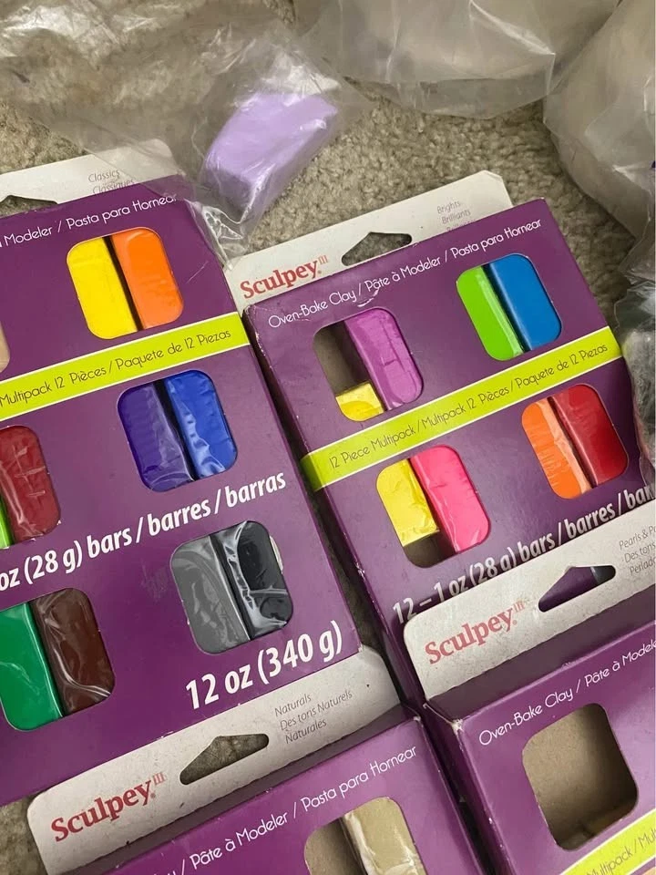 🎨 Pacote misto de argila – escultura parcial + argila seca ao ar reidratável - Imagem 4 de 4