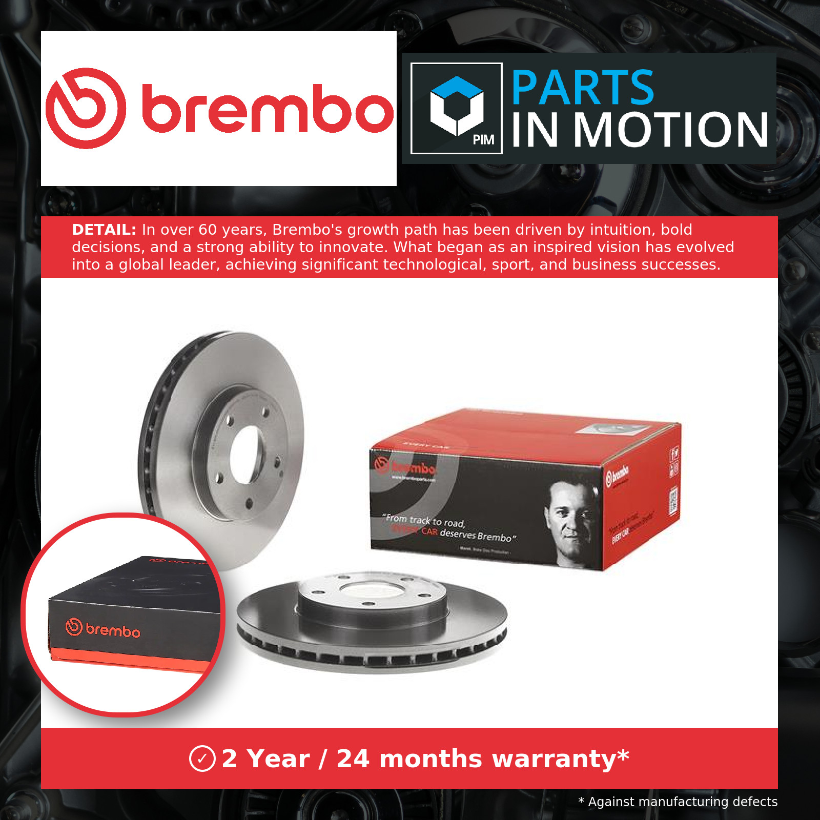 2x Brake Discs Pair Vented Front 280mm 09.9368.11 Brembo Set 40206009VA Quality