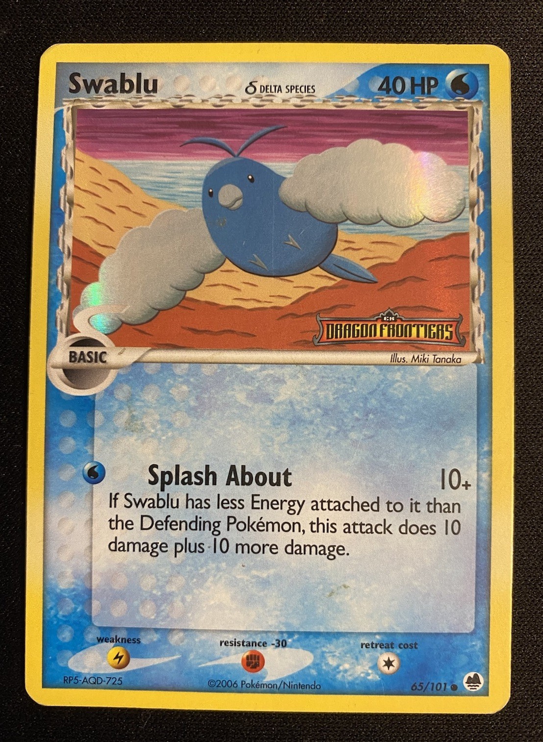 Swablu Delta Species Reverse Holo Stamped Card 65/101 Dragon Frontiers LP