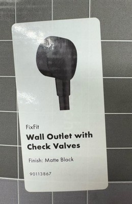 Hansgrohe 27458673 FixFit Wall Supply Elbow with Check Valve, Matte Black
