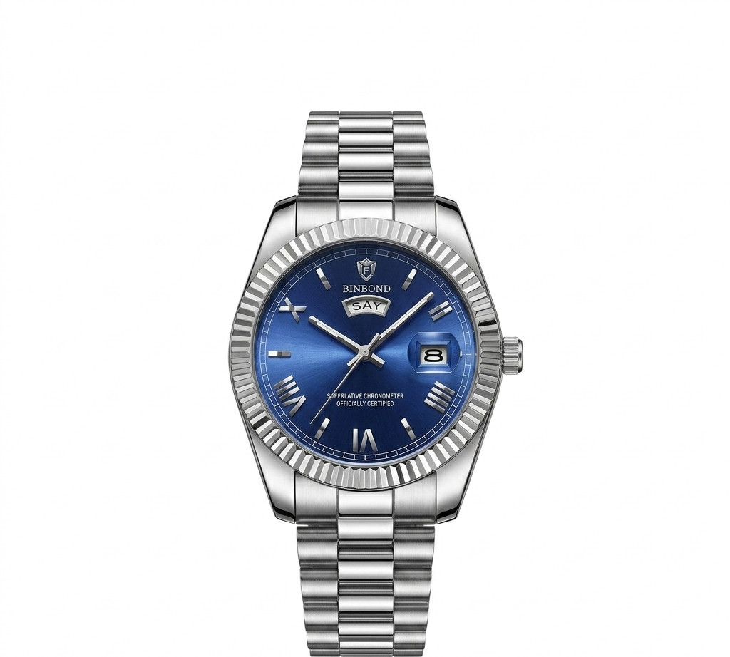 Montre sport étanche pour homme actif, style classique bleu BINBOND
