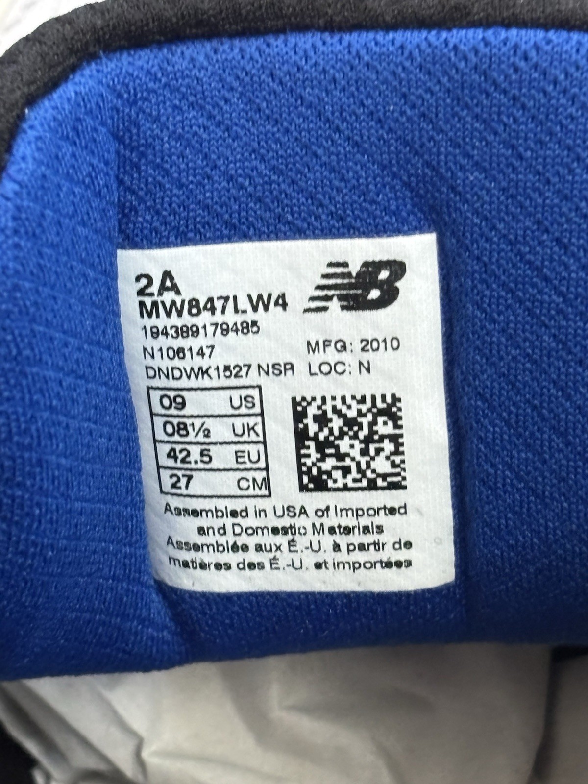 New Balance Men's 847 V4 Walking Shoes US 9 XN Xtra Narrow Arctic Fox / Black image 9