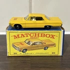 VINTAGE MATCHBOX LESNEY No.20c CHEVROLET IMPALA TAXI IN ORIGINAL BOX 1965