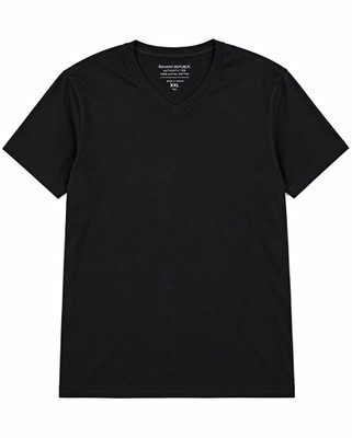 Banana Republic Authentic Tee Men's 2XL Big & Tall Black V-Neck Supima Tee