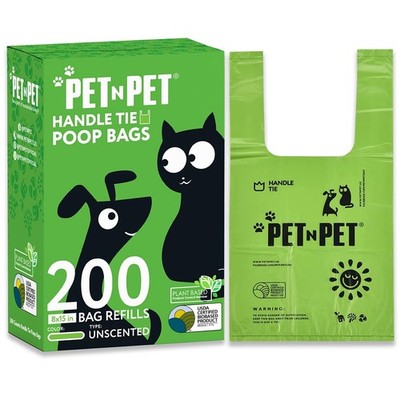 Pet N 200 Counts Unscented Dog Poop Bags 200 Count (Pack of 1
