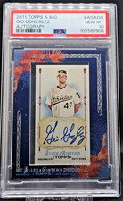 2011 Topps Allen & Ginter's Framed Mini Autographs Gio Gonzalez #AGA-GG PSA 10